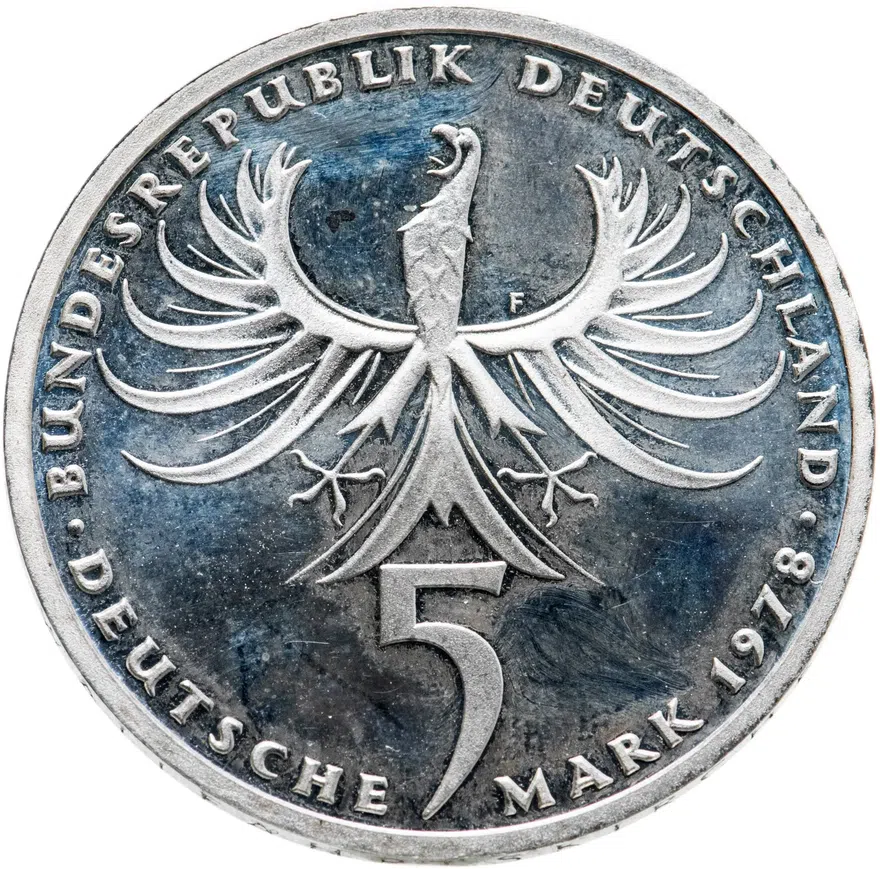 Германия 5 марок 1978 "225 лет со дня смерти Иоганна Бальтазара Неймана", реверс
