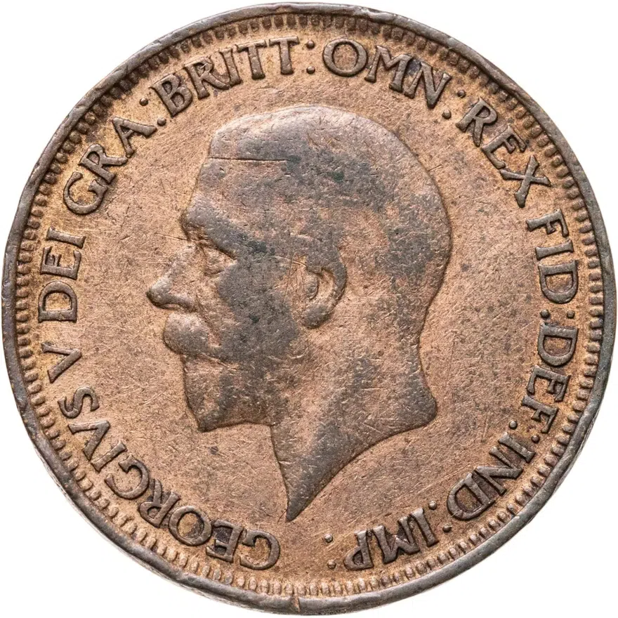 Великобритания 1/2 пенни (penny) 1929, реверс