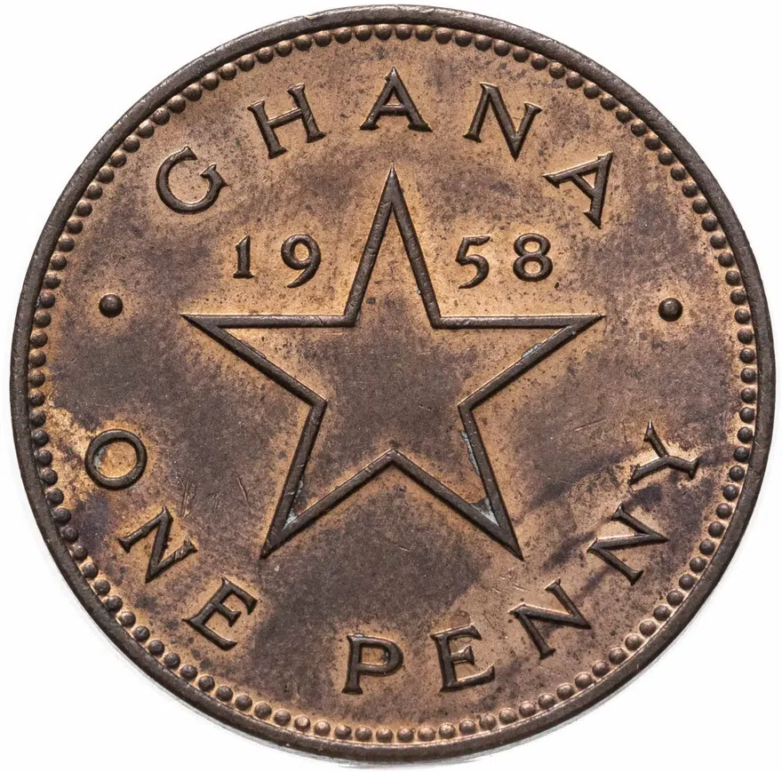 Гана 1 пенни (penny) 1958, реверс