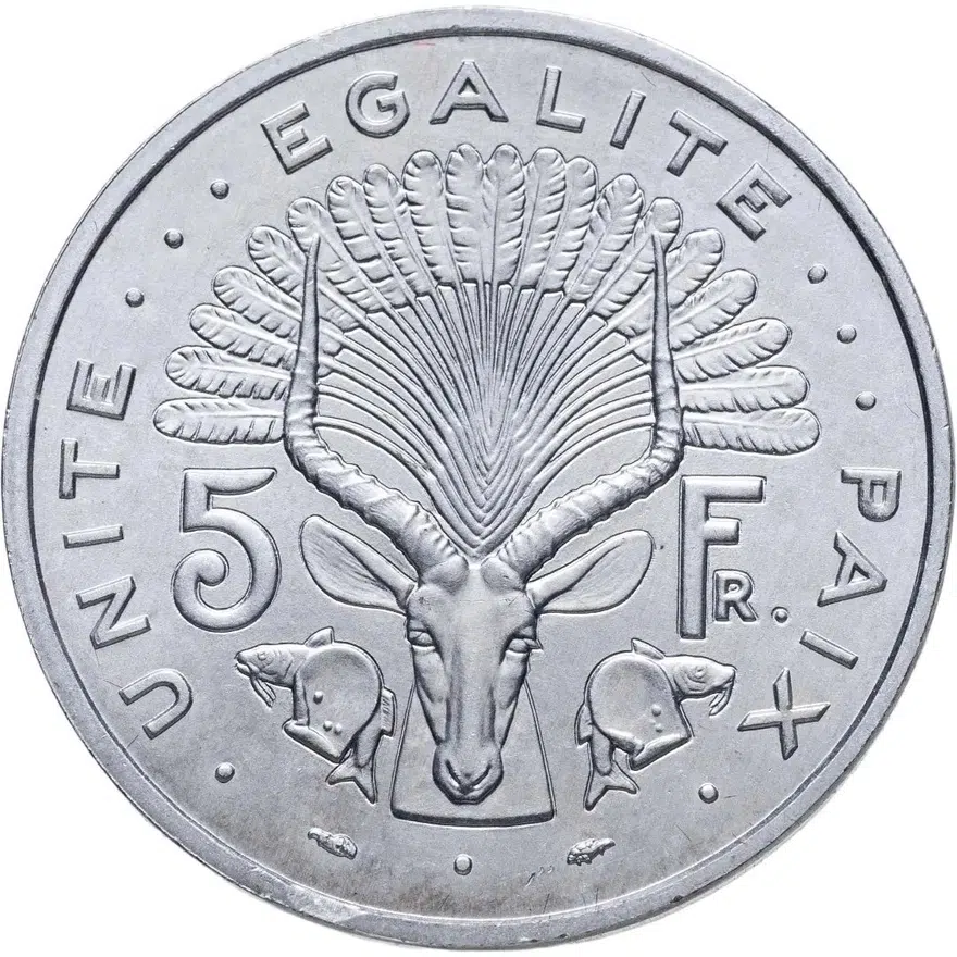 Джибути 5 франков (francs) 1991