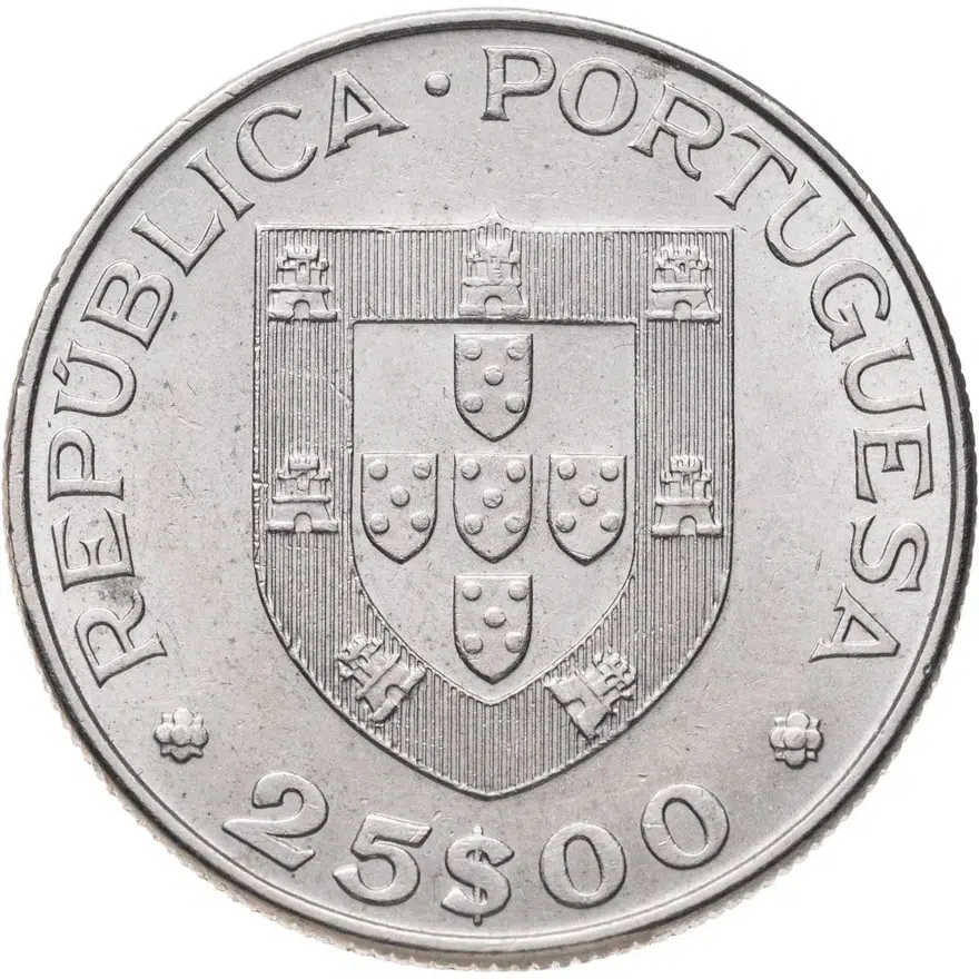 Португалия 25 эскудо (escudos) 1982  Международный год инвалидов, реверс