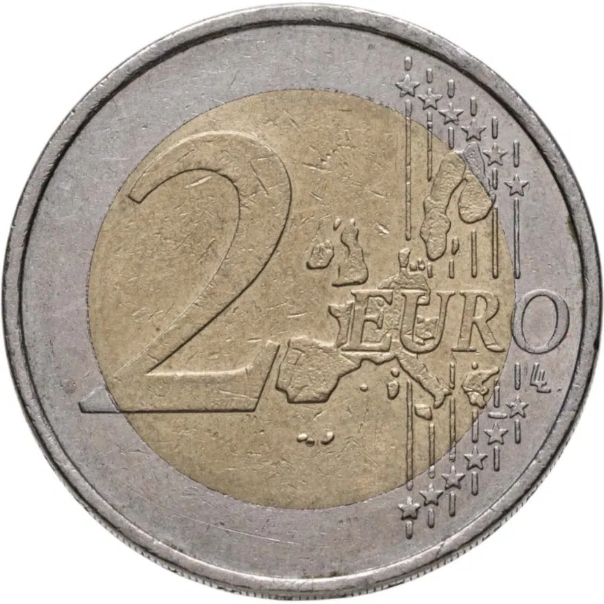 Германия 2 евро (euro) 2002 F  знак монетного двора: "F" - Штутгарт, реверс