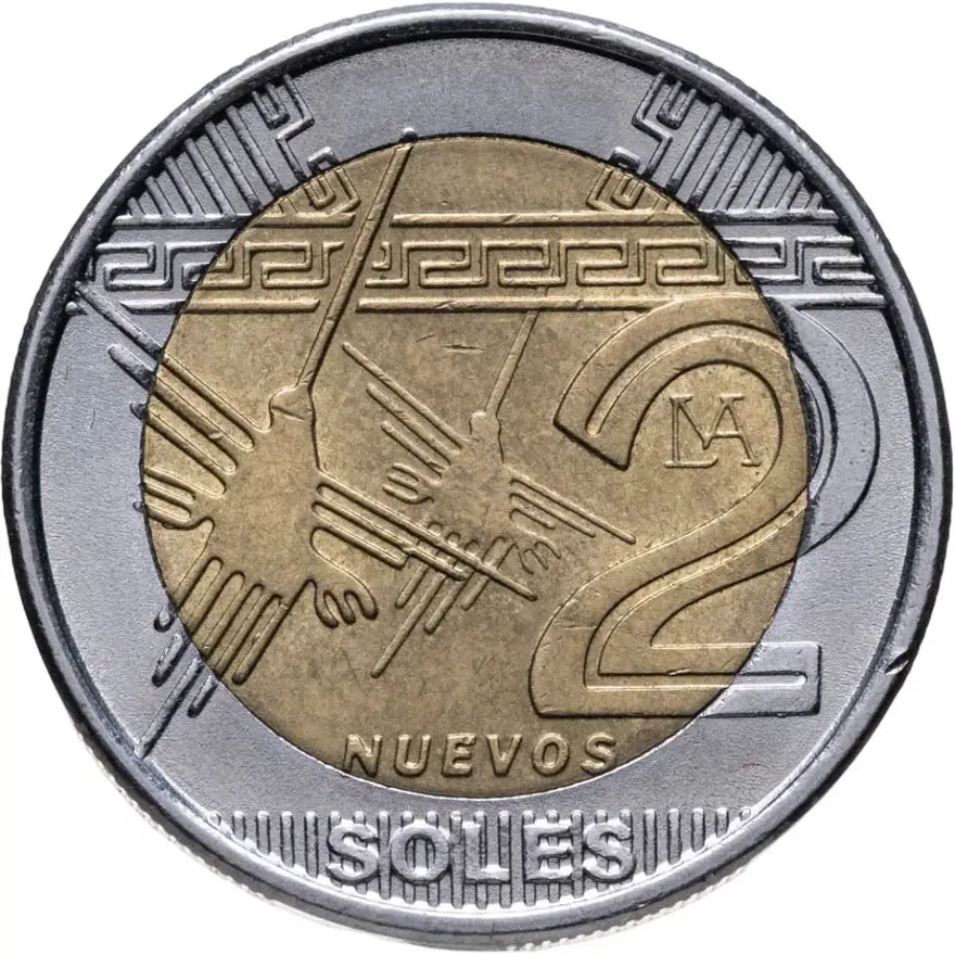 Перу 2 новых соля (nuevos soles) 2012