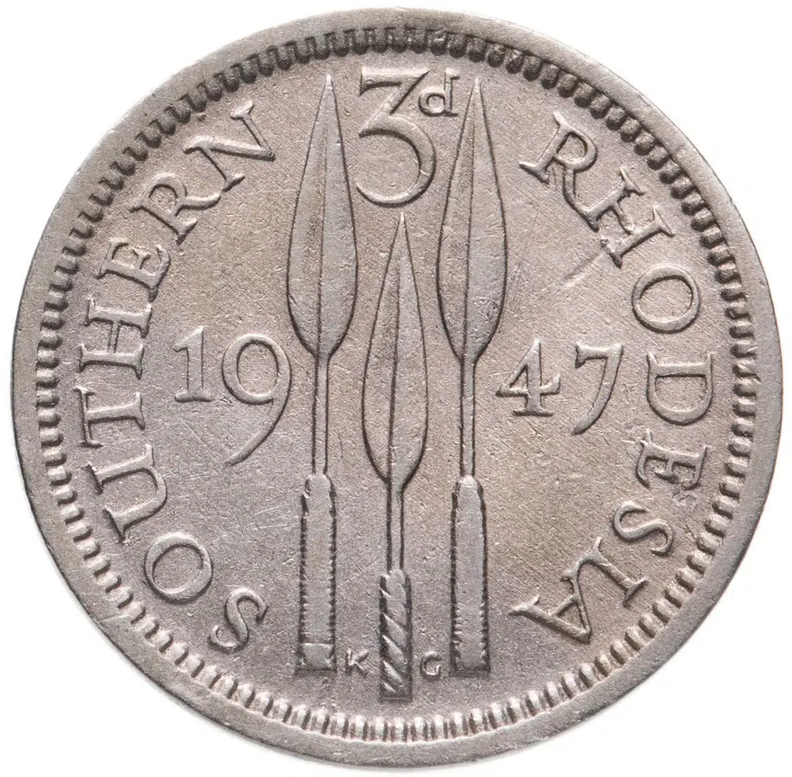 Южная Родезия 3 пенса 1947