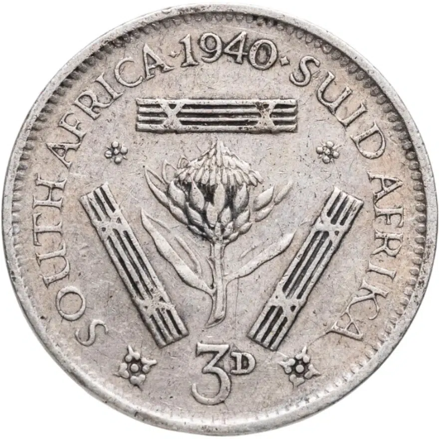 ЮАР 3 пенса (pence) 1940, реверс