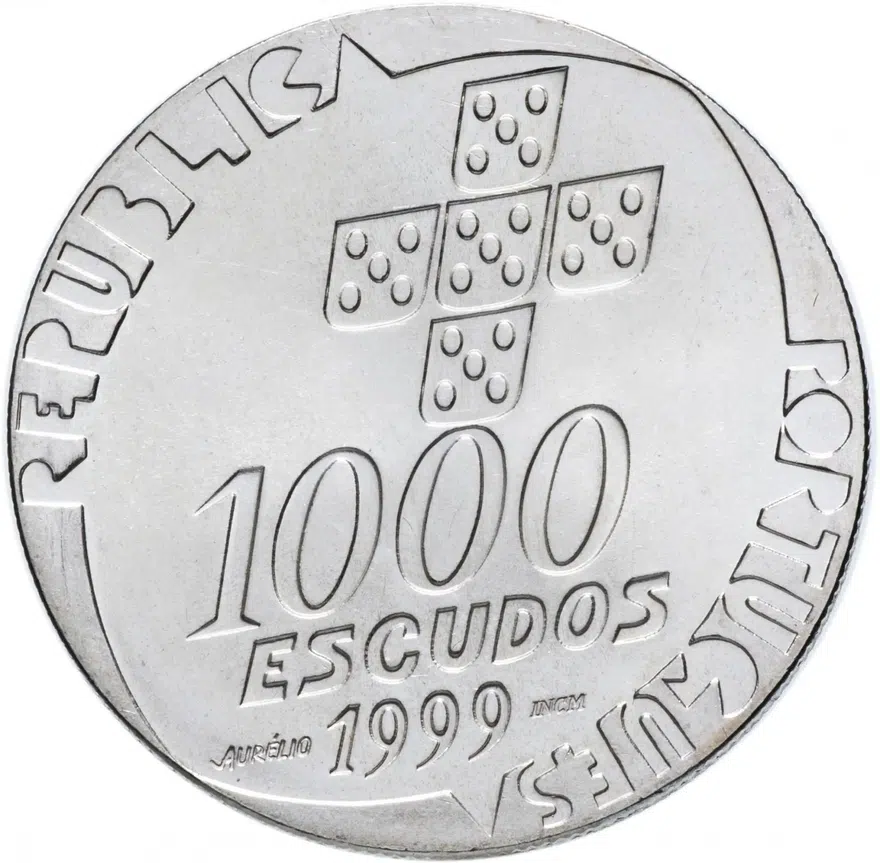 Португалия 1000 эскудо (escudos) 1999 "25 лет Революции 25 апреля", аверс