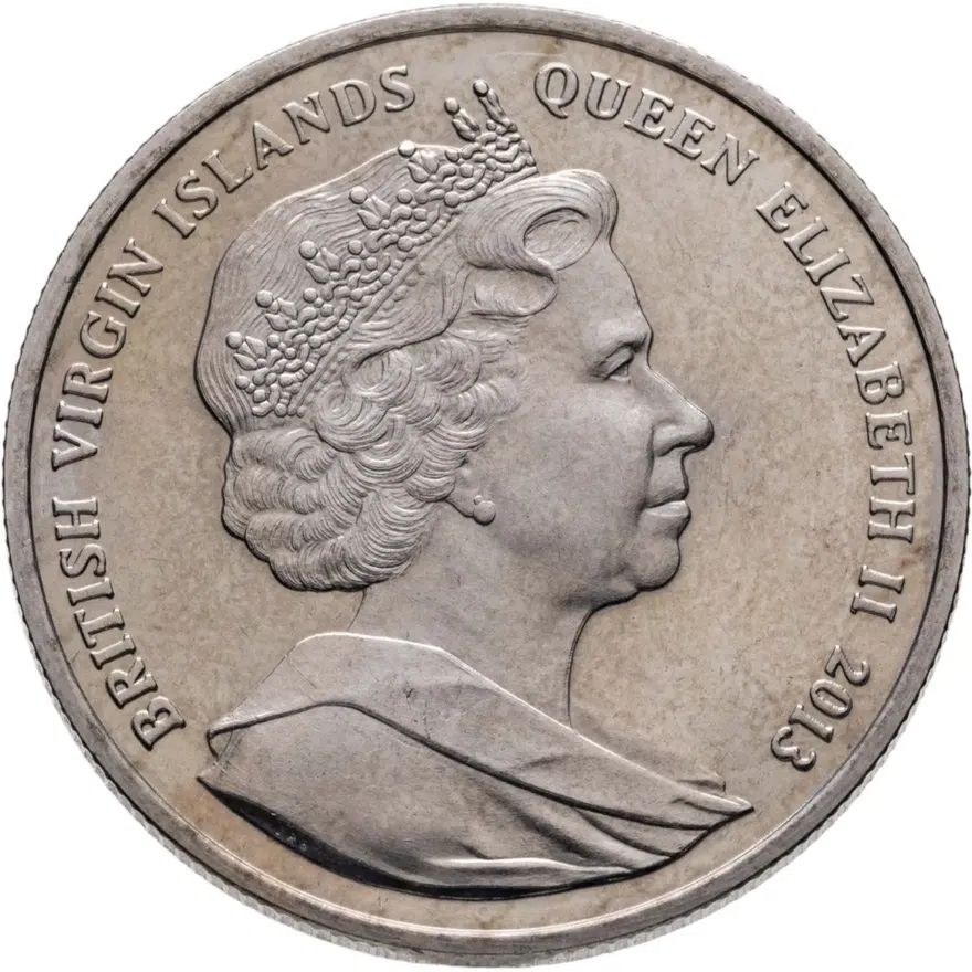 Британские Виргинские острова 1 доллар (dollar) 2013 Олимпийские Игры, реверс