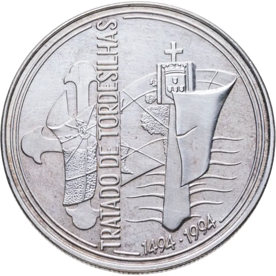 Португалия 1000 эскудо (escudos) 1994  500 лет Тордесильясскому договору, реверс