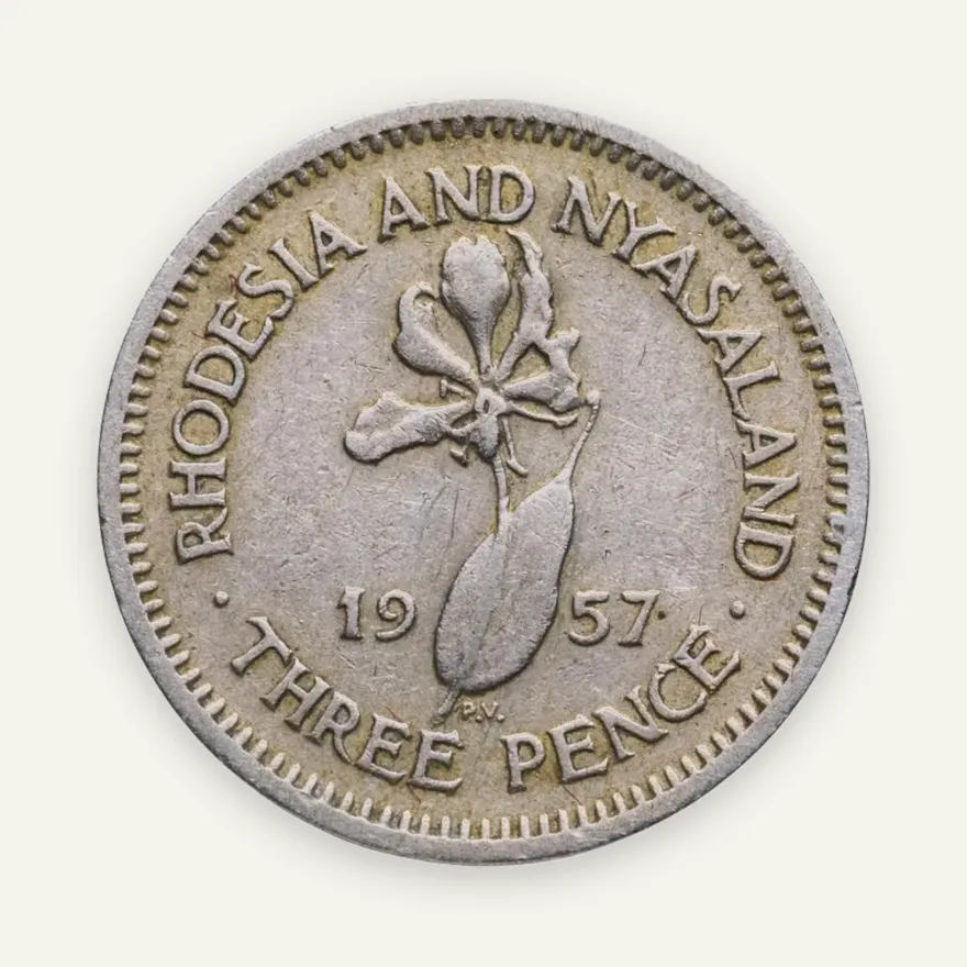 Родезия и Ньясаленд 3 пенса (pence) 1957, реверс
