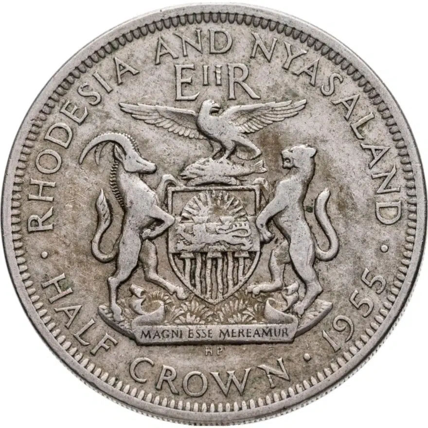Родезия и Ньясаленд 1/2 кроны (crown) 1955, реверс