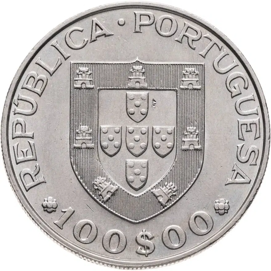 Португалия 100 эскудо (escudos) 1982  Международный год инвалидов, реверс