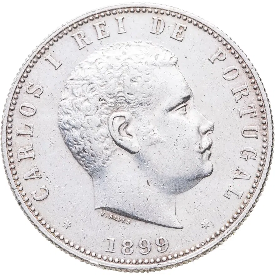 Португалия 1000 рейс (reis) 1899, аверс