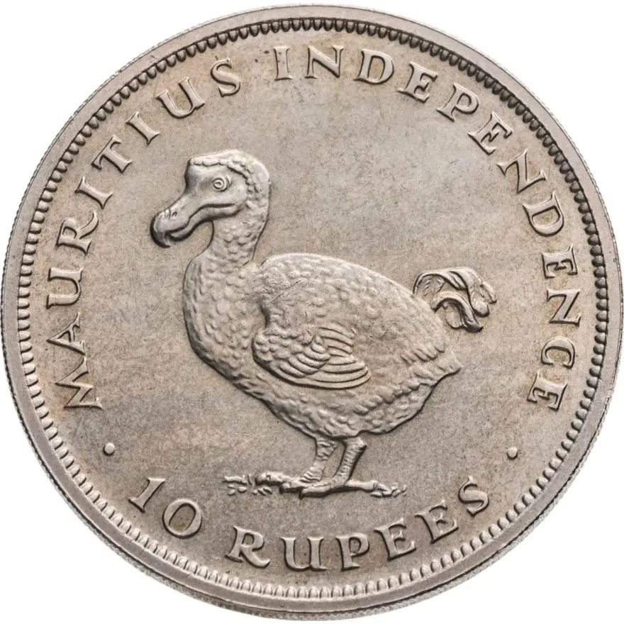 Маврикий 10 рупий (rupees) 1971 Независимость, реверс