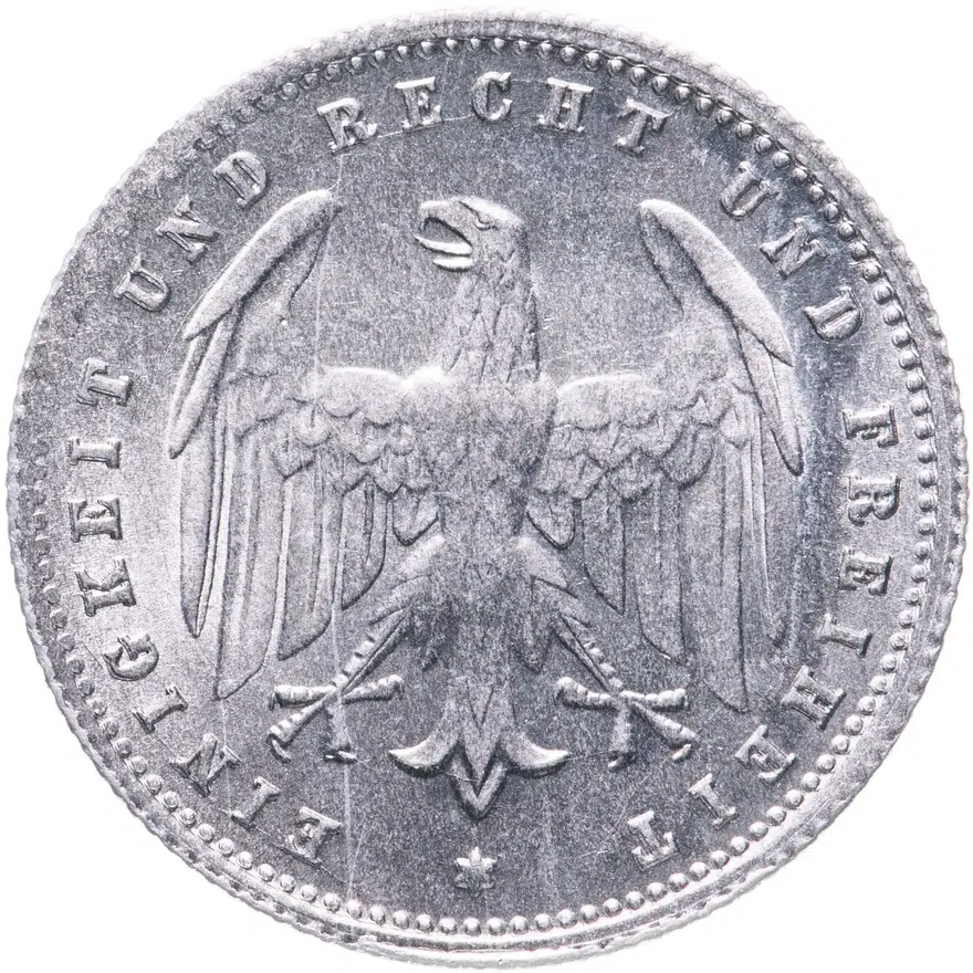Германия 200 марок (mark) 1923 F  знак монетного двора "F" — Штутгарт, реверс