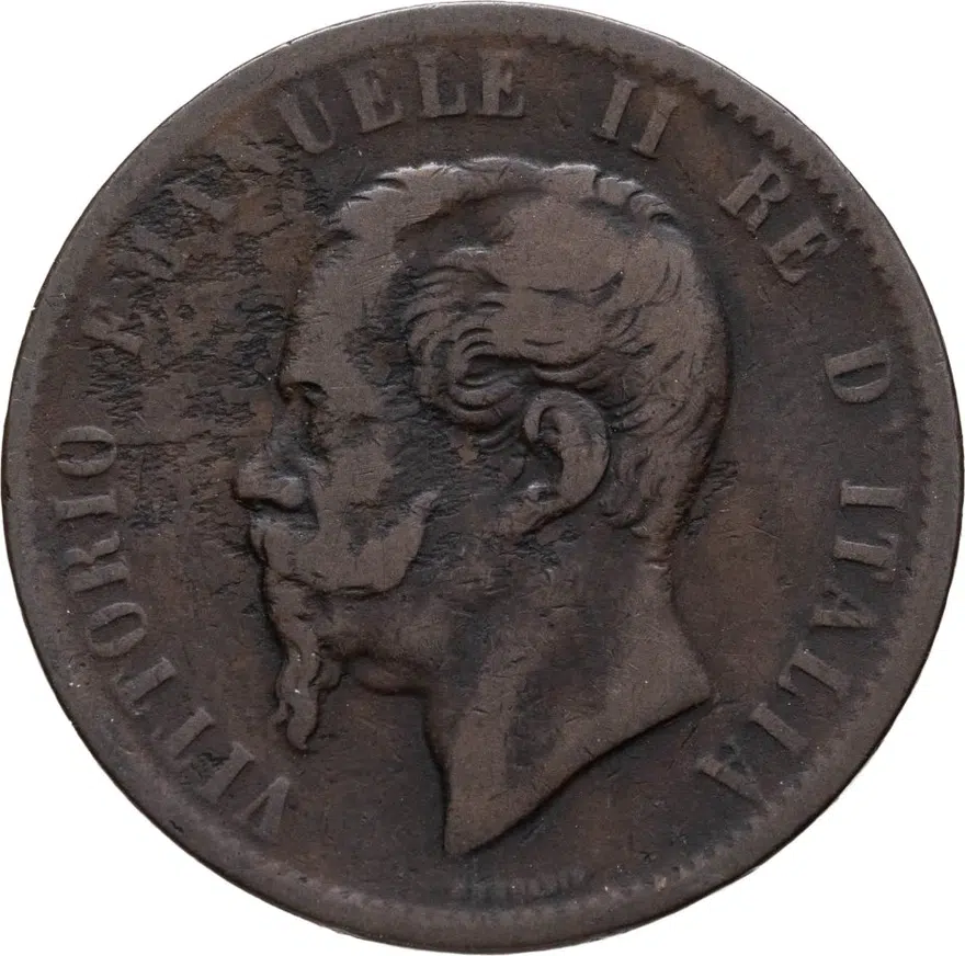 Италия 10 чентезимо (centesimi) 1867 T