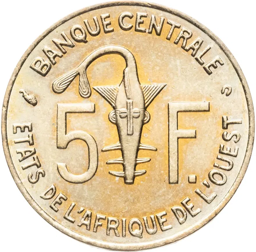 Западная Африка (BCEAO) 5 франков (francs) 2002