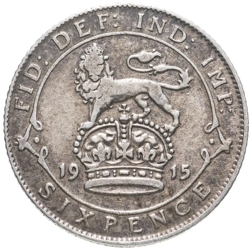 Великобритания 6 пенсов (pence) 1915, реверс