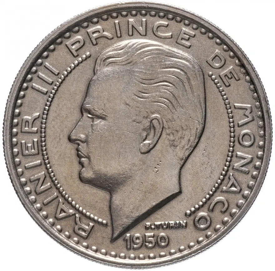 Монако 100 франков 1950, аверс