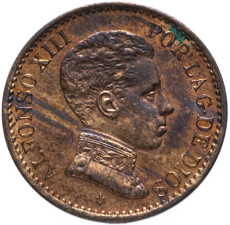 Испания 1 сентимо (centimo) 1906, аверс
