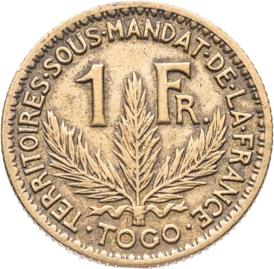 Того 1 франк (franc) 1924