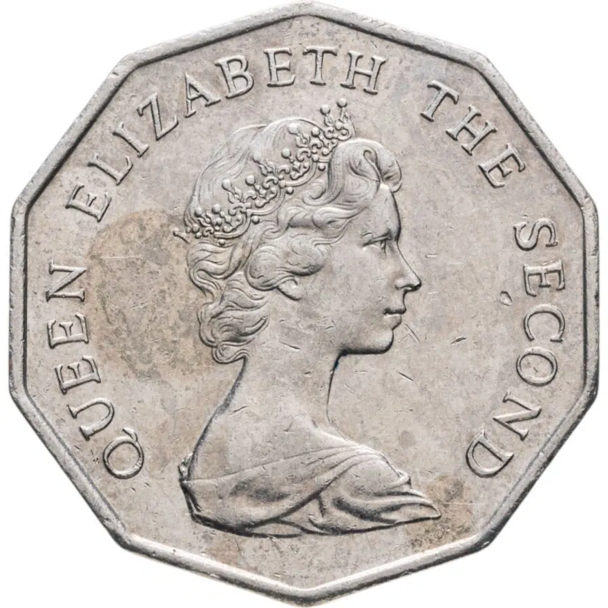 Гонконг 5 долларов (dollars) 1978 молодая королева, реверс