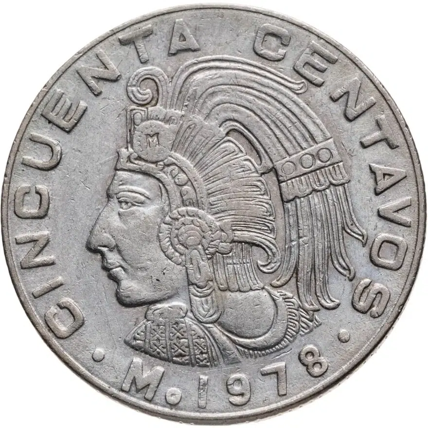 Мексика 50 сентаво (centavos) 1978, аверс