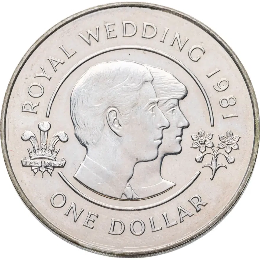 Бермудские острова 1 доллар (dollar) 1981 Свадьба принца Чарльза и леди Дианы