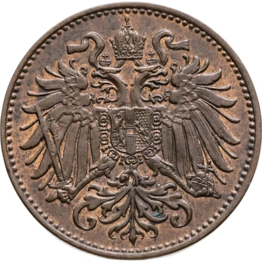 Австрия 2 геллера (heller) 1894, реверс