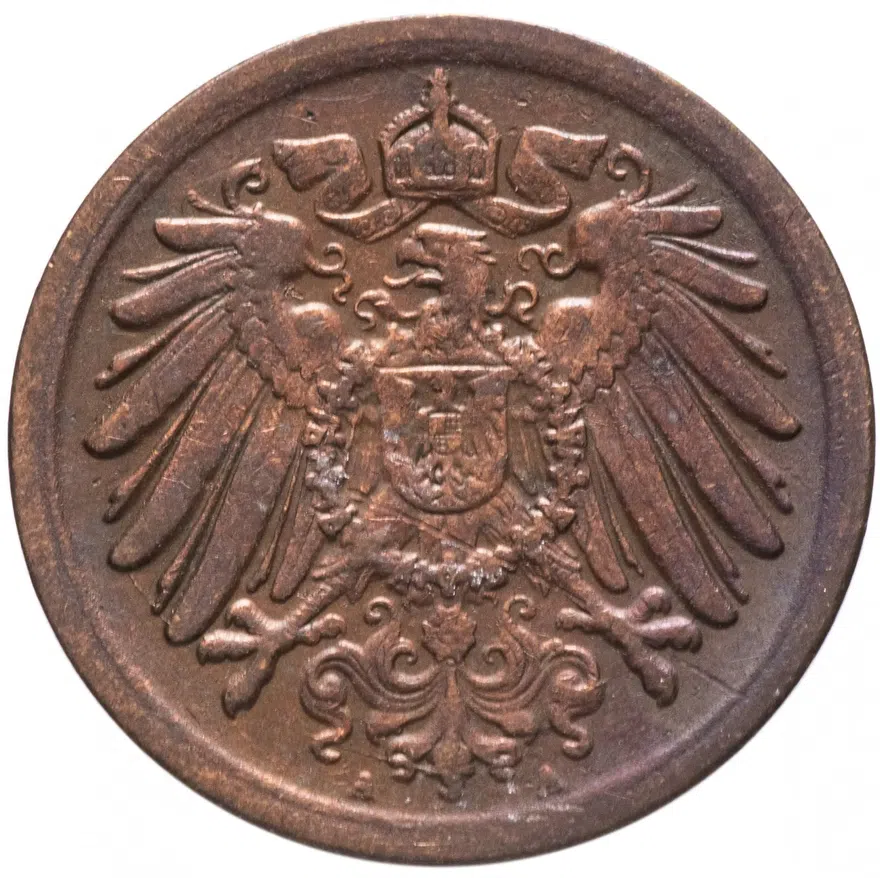 Германия (Германская империя) 1 пфенниг (pfennig) 1905 A, реверс