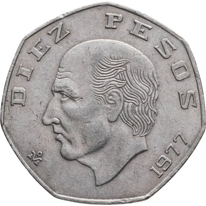 Мексика 10 песо (pesos) 1977