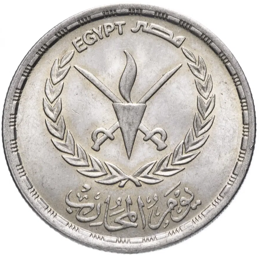 Египет 20 пиастров (piastres) 1986 "День воина"