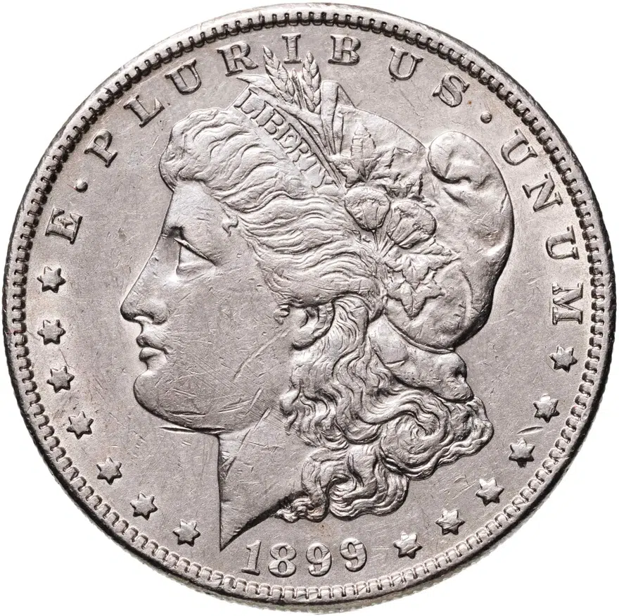 США 1 доллар (dollar) 1899 O Доллар Моргана знак монетного двора: "O" - Новый Орлеан