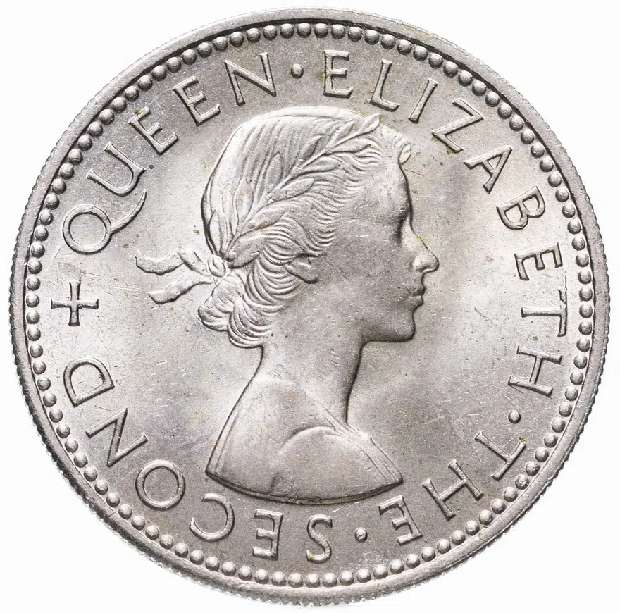 Новая Зеландия 1 шиллинг (shilling) 1963, реверс