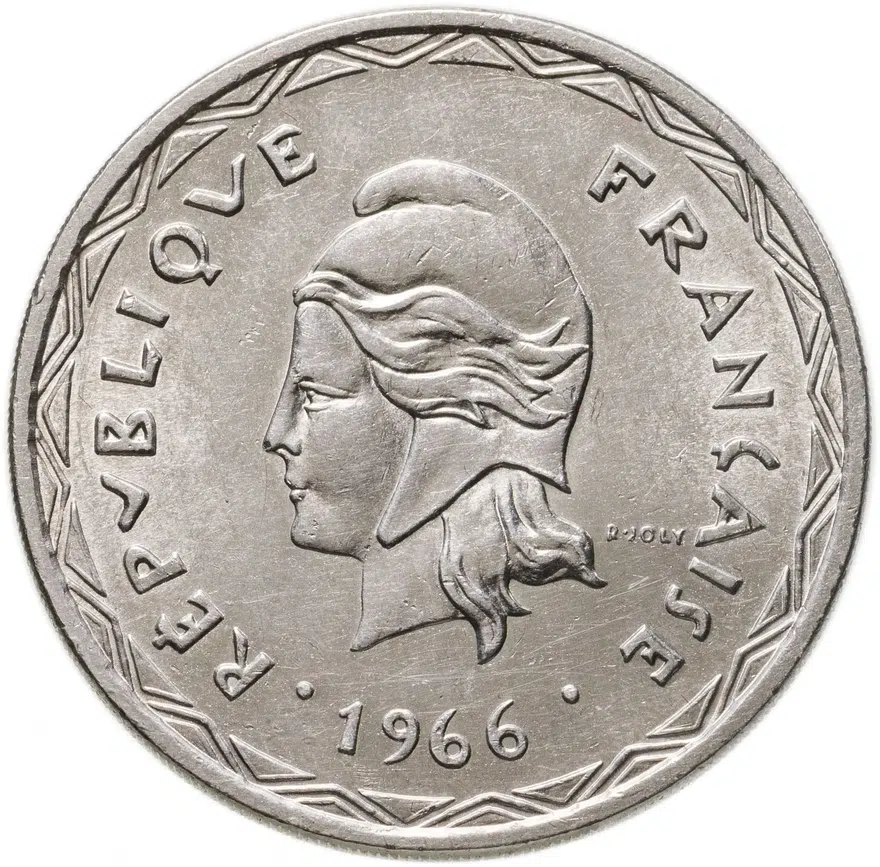 Новые Гебриды 100 франков (francs) 1966