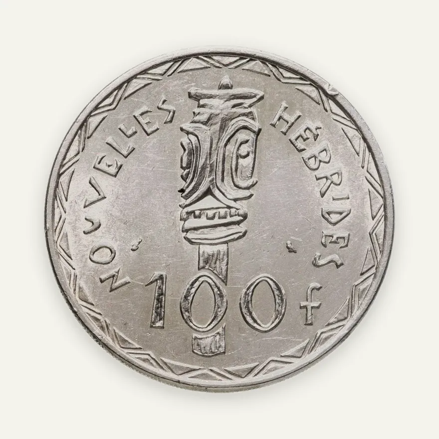 Новые Гебриды 100 франков (francs) 1966, реверс