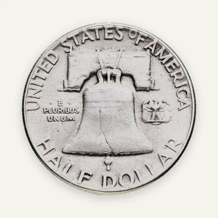 США 50 центов (1/2 доллара, half dollar) 1951 "Franklin Half Dollar", реверс