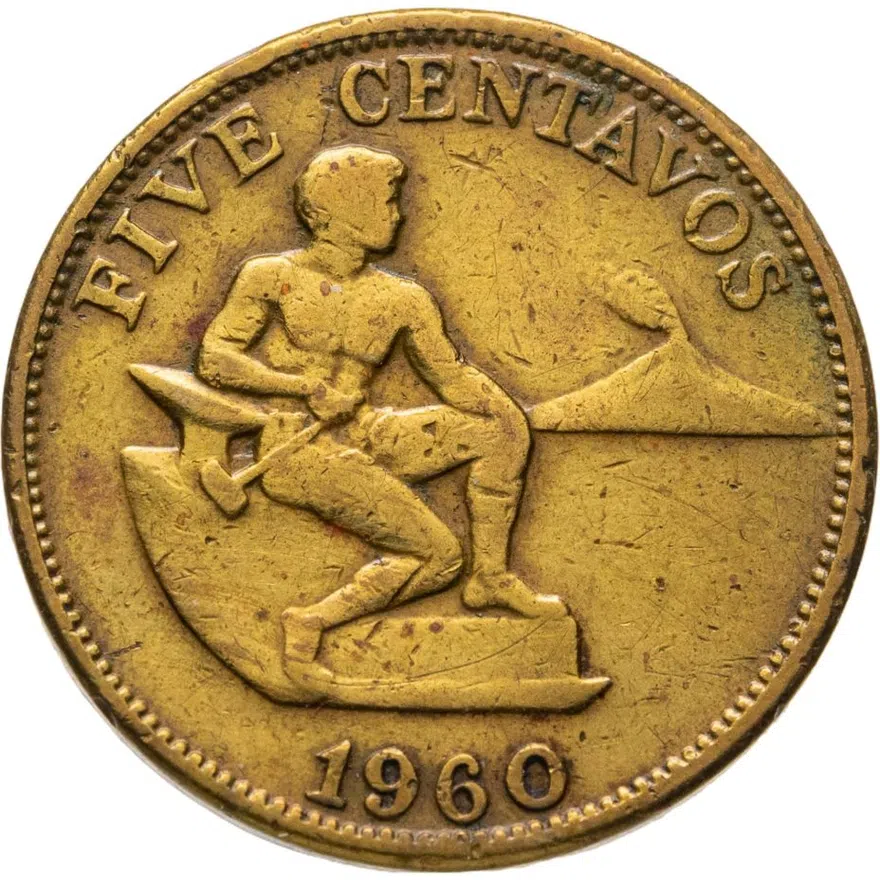 Филиппины 5 сентаво (centavos) 1960, реверс