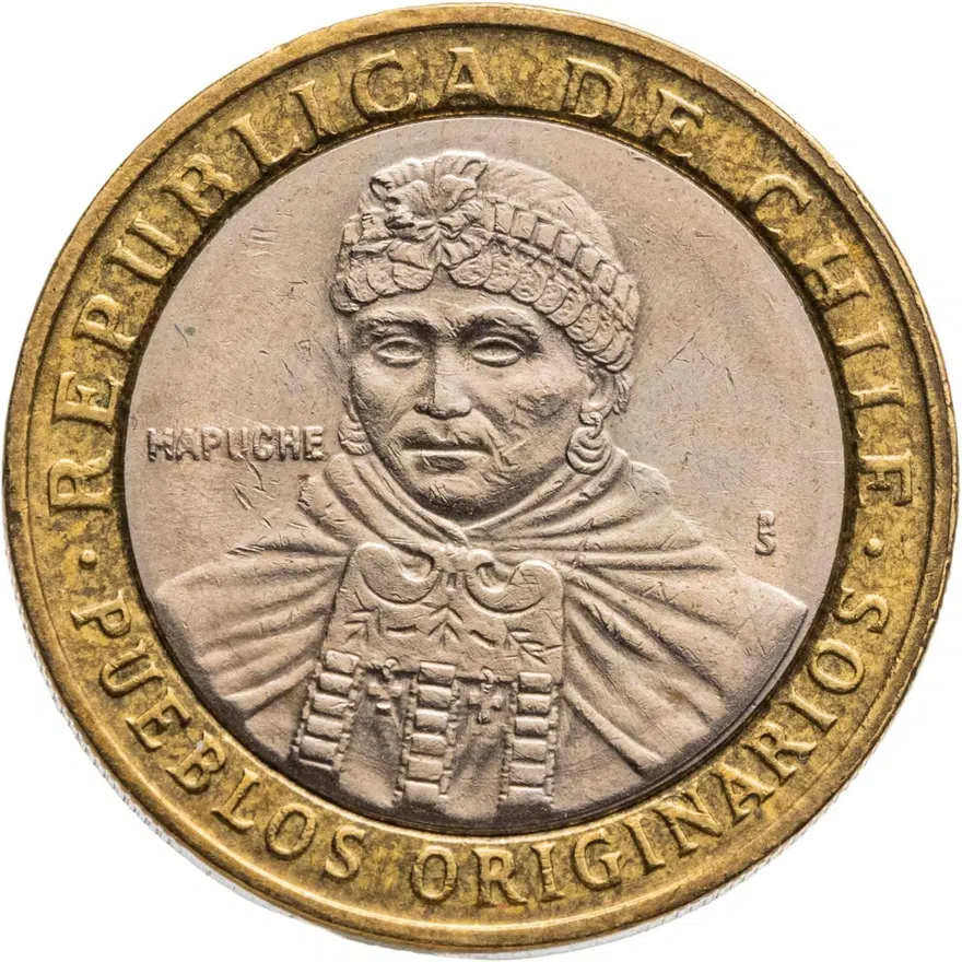 Чили 100 песо (pesos) 2005, аверс