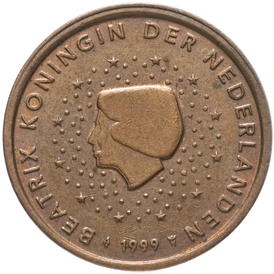 Нидерланды 5 центов (cents) 1999-2019, аверс