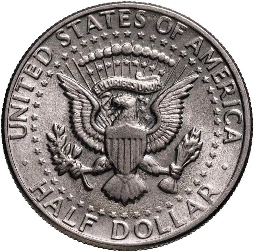 США 50 центов (1/2 доллара, half dollar) 1972, знак монетного двора "D" - Денвер, реверс
