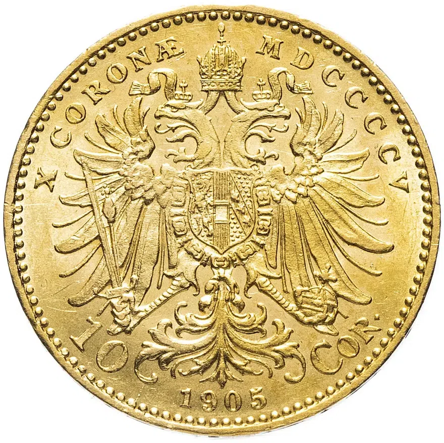Австро-Венгрия 10 крон 1905 Франц Иосиф I, аверс