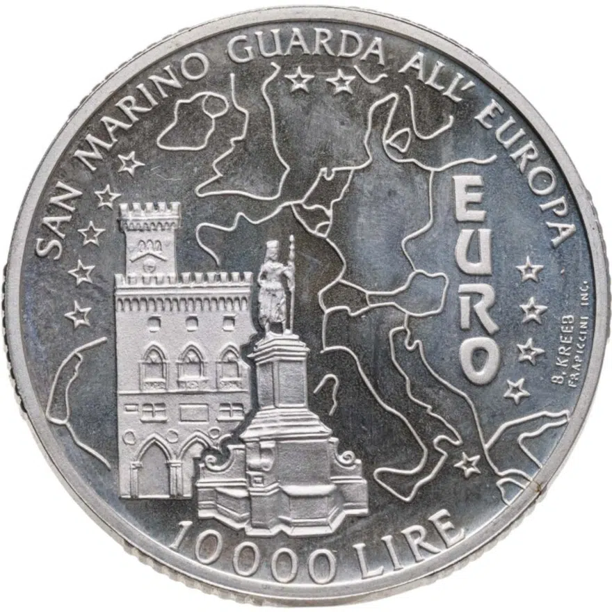 Сан-Марино 10000 лир 1996 "Евро", реверс