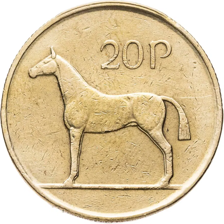 Ирландия 20 пенсов (pence) 1986, аверс