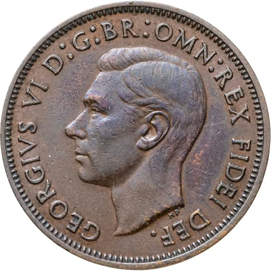 Великобритания 1/2 пенни (penny) 1950, реверс