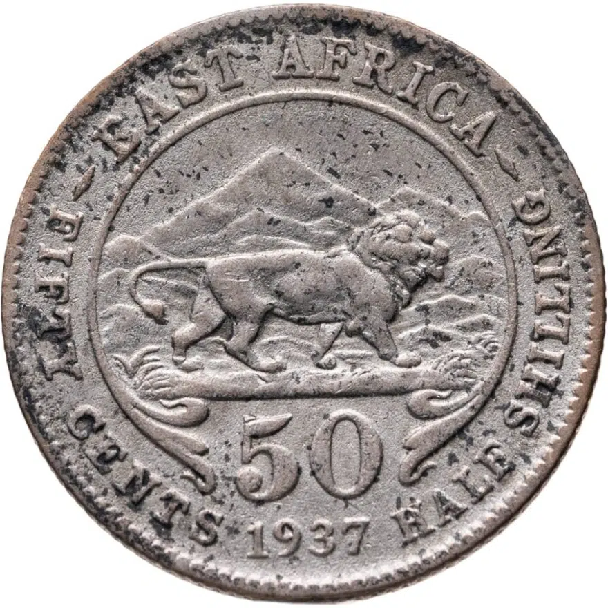 Британская Восточная Африка 50 центов (cents) 1937, аверс