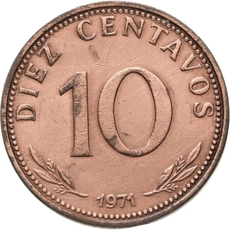 Боливия 10 сентаво (centavos) 1971