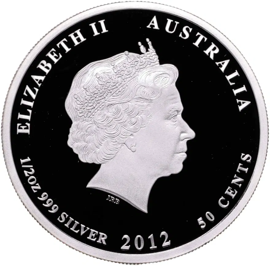 Австралия 50 центов (cents) 2012  Морская жизнь Австралии - Осьминог, реверс