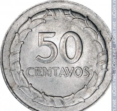 Колумбия 50 сентаво (centavos) 1968