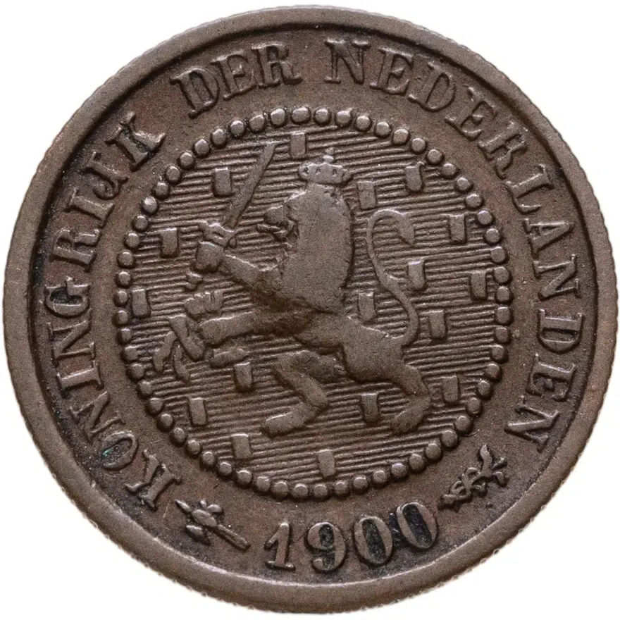 Нидерланды 1/2 цента (cent) 1900, аверс