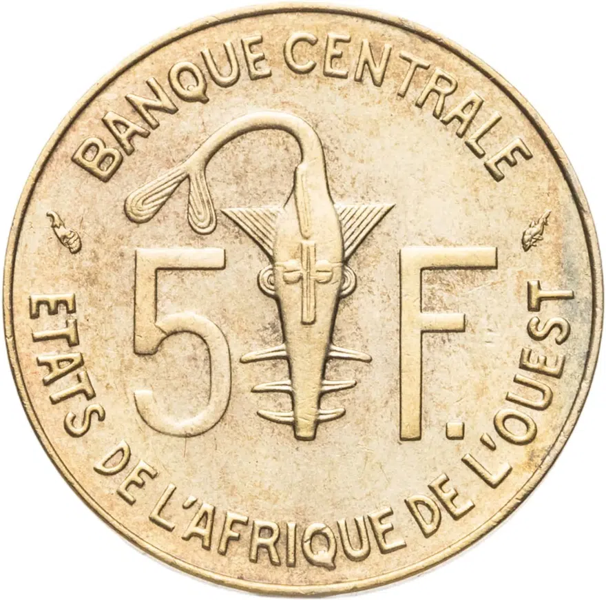 Западная Африка (BCEAO) 5 франков (francs) 1992